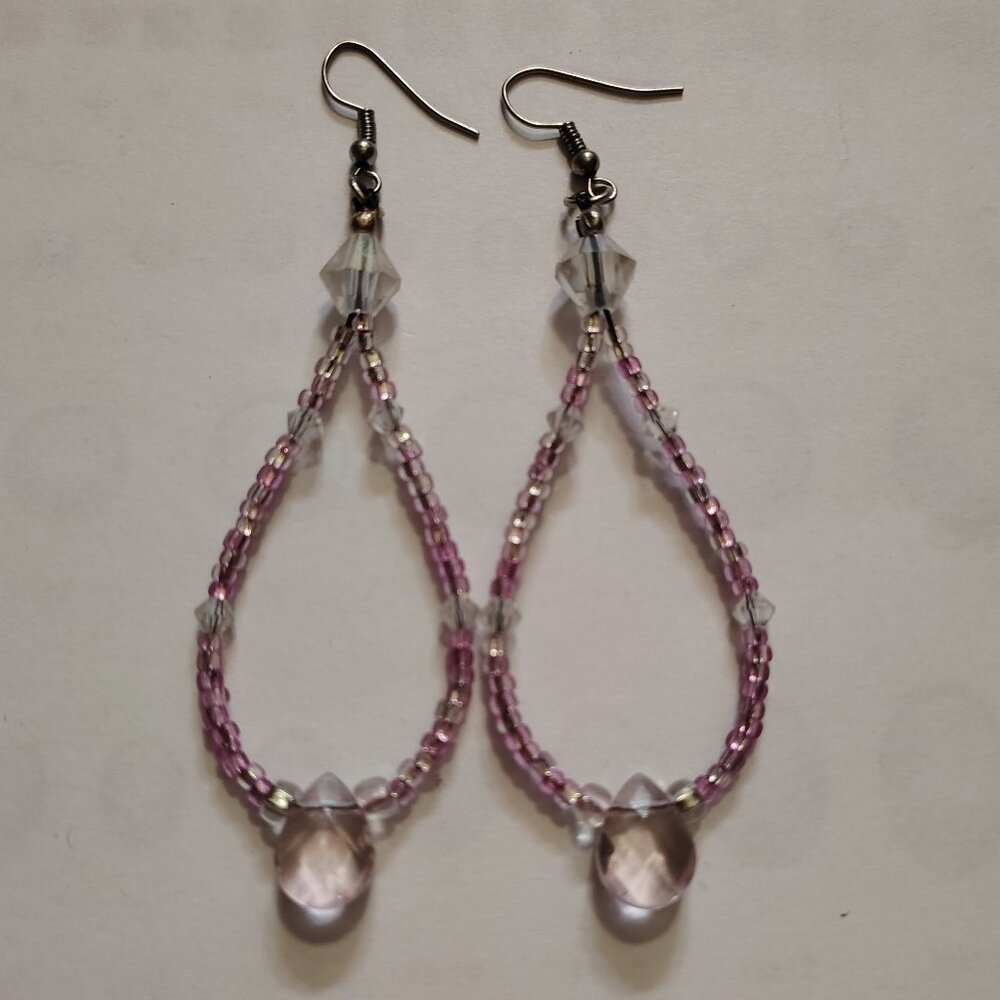 Clear Pink Teardrop